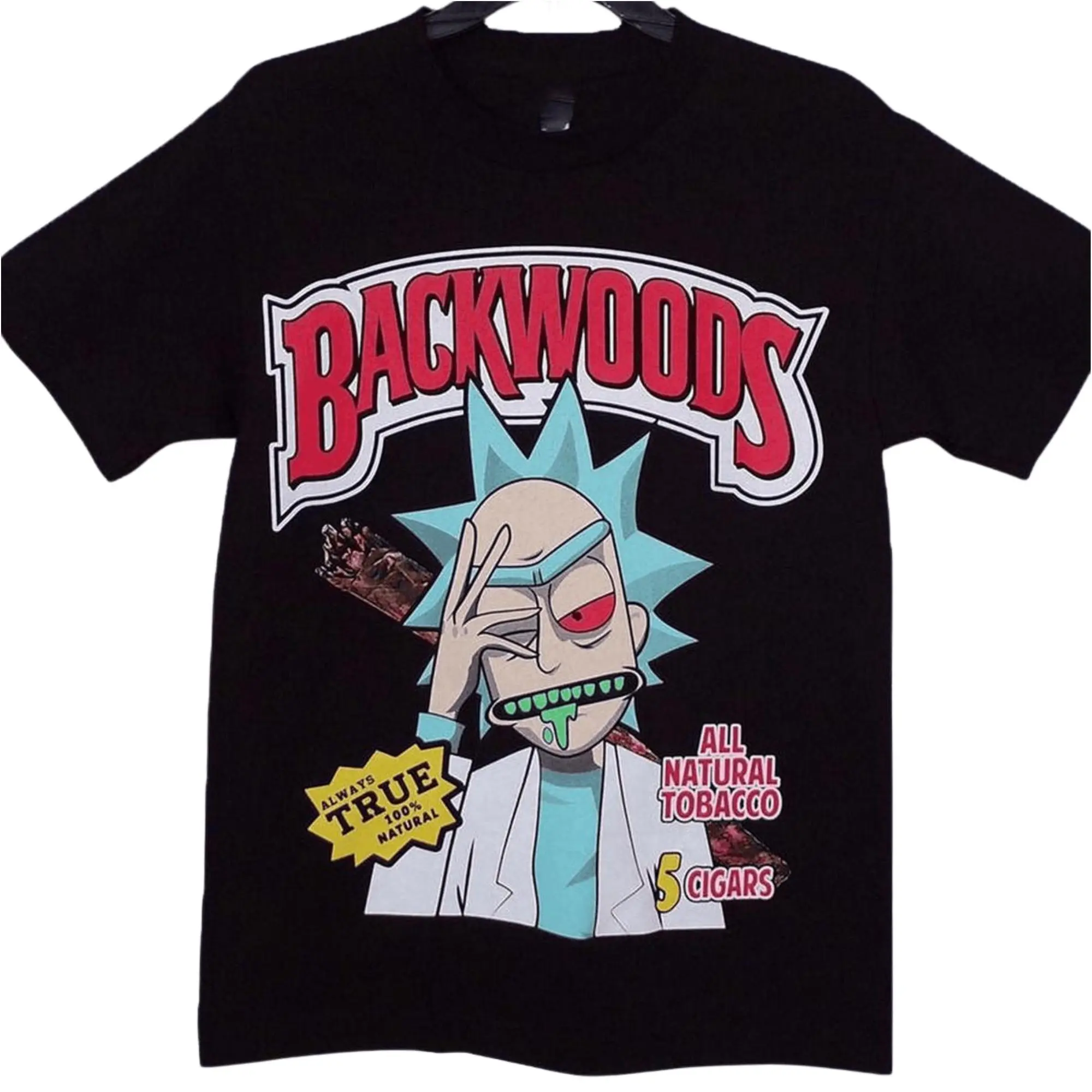 Men's Short-Sleeve Rick and Morty Cartoon Style Crew Neck T-Shirt - 100% Cotton Unisex Casual Tee with Funny Vibes