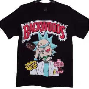 Rick and Morty Backwoods Graphic T-Shirt - 100% Cotton Unisex Casual Tee