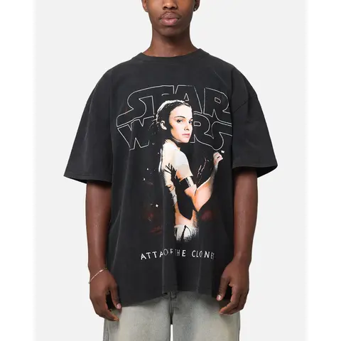 Star Wars Episode II Vintage T-Shirt Black Acidwash