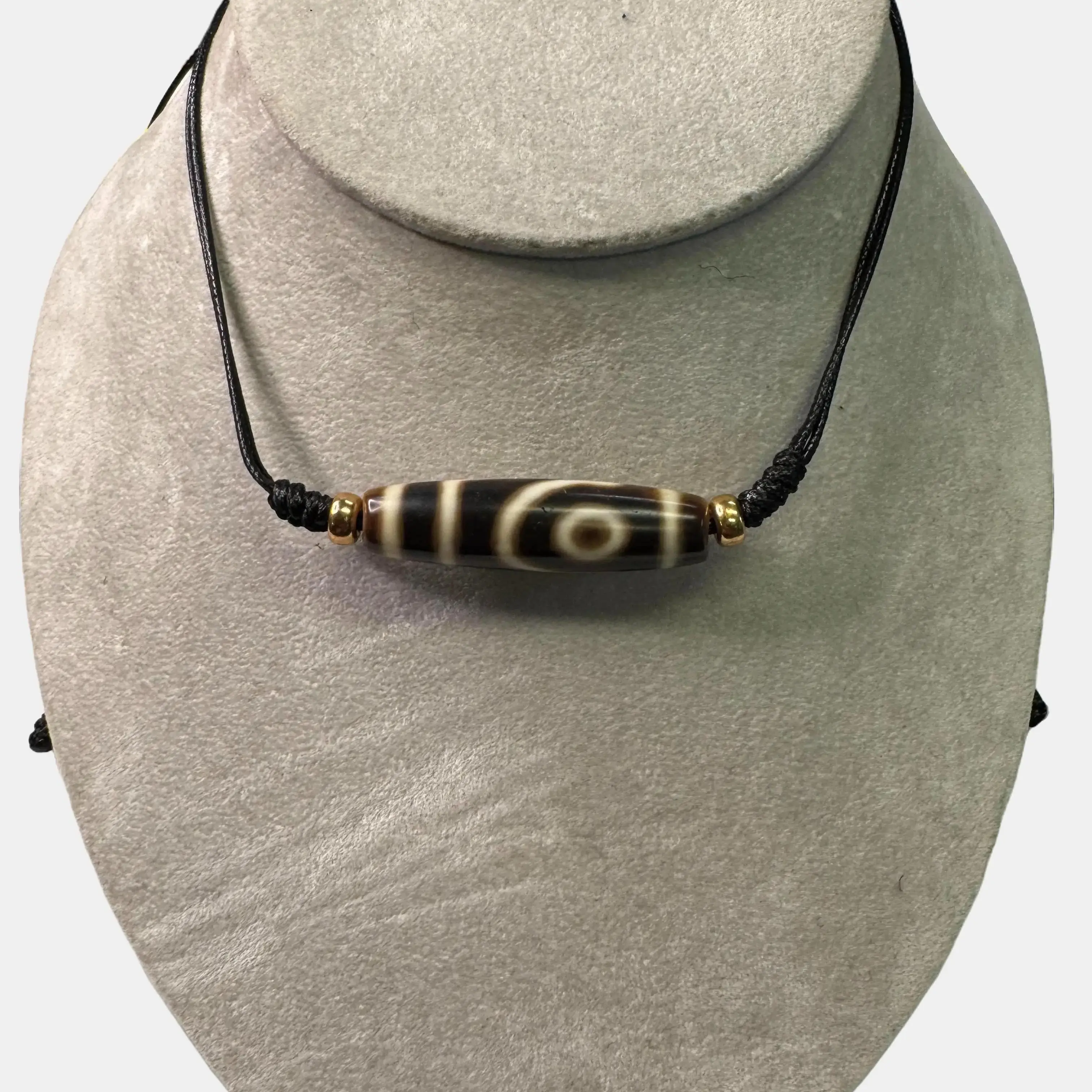 Taiwan Dzi bead necklace gemstone