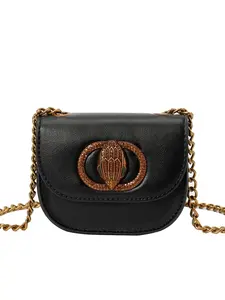 Women PU Material Crossbody Bag, Crossbody Chain Bag, Magnetic Closure Letter Decorated Small Square Handbag, Ideal for Dating Parties & Casual Outings