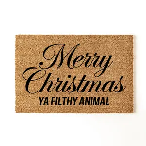 Ya Filthy Animal Doormat, Naughty or Nice Welcome, Festive & Funny Front Door Mat, Merry Christmas, Holiday Porch Decor, Outdoor Christmas, Christmas Design, Christmas Doormat, Christmas Pattern