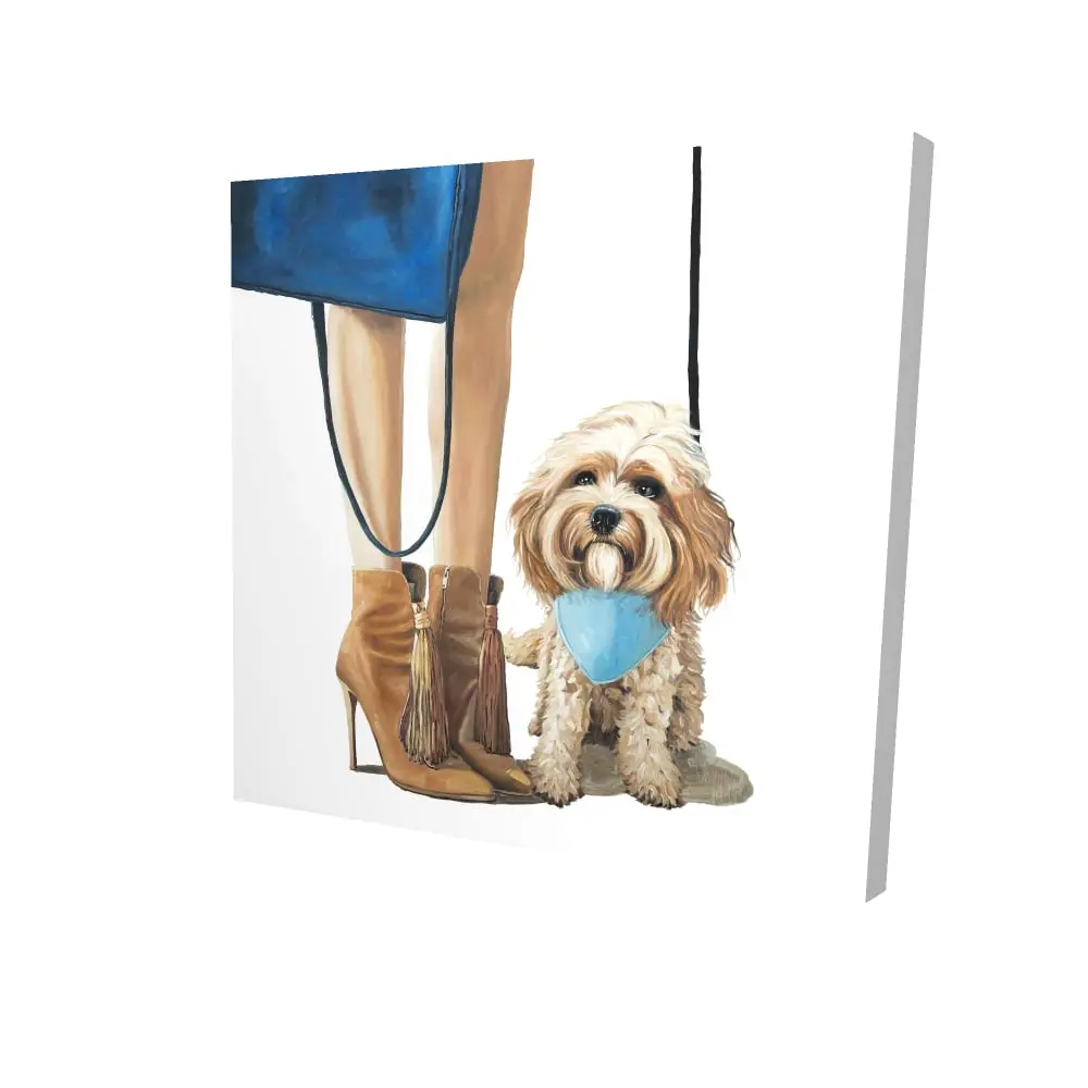 360 Stand Cavoodle Dog Blue High-Def Artistic Print Wall Art, 24x24in Decoration, 360-Degree Stand, Room Enhance Home Decor, Ideal Gift for Home Supplies Enthusiasts, Decorate, Sweet Home Decor