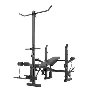 4-in-1 Multifunctional Home Weight Bench Set, Adjustable with Leg Press, Squat Rack, Butterfly Arms & Curl Station – Foldable, Supports 900 kg