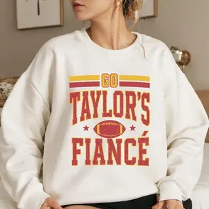 Go Taylor's Fiancé Sweatshirt T-Shirt, Kelce Engagement Tee, Tayvis Engaged Shirt, Swelce Fans Gift, Kansas City Football Fan Shirt, Travis Fan Tee