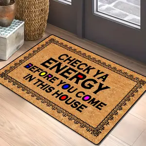 Personalized Letter-Printed Welcome Mat - Machine Washable Decorative Rug Doormats with Distinctive Design & Statement Art, Ideal for Bedroom & Room Entrances, Everyday Home Decor, Distinctive Design Doormats