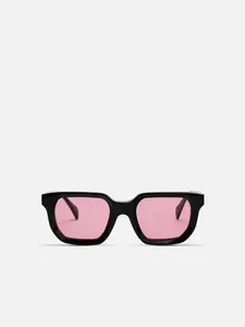 ARDMORE Black Acetate Rose Lens Sunglasses by ALAN HAMMOND