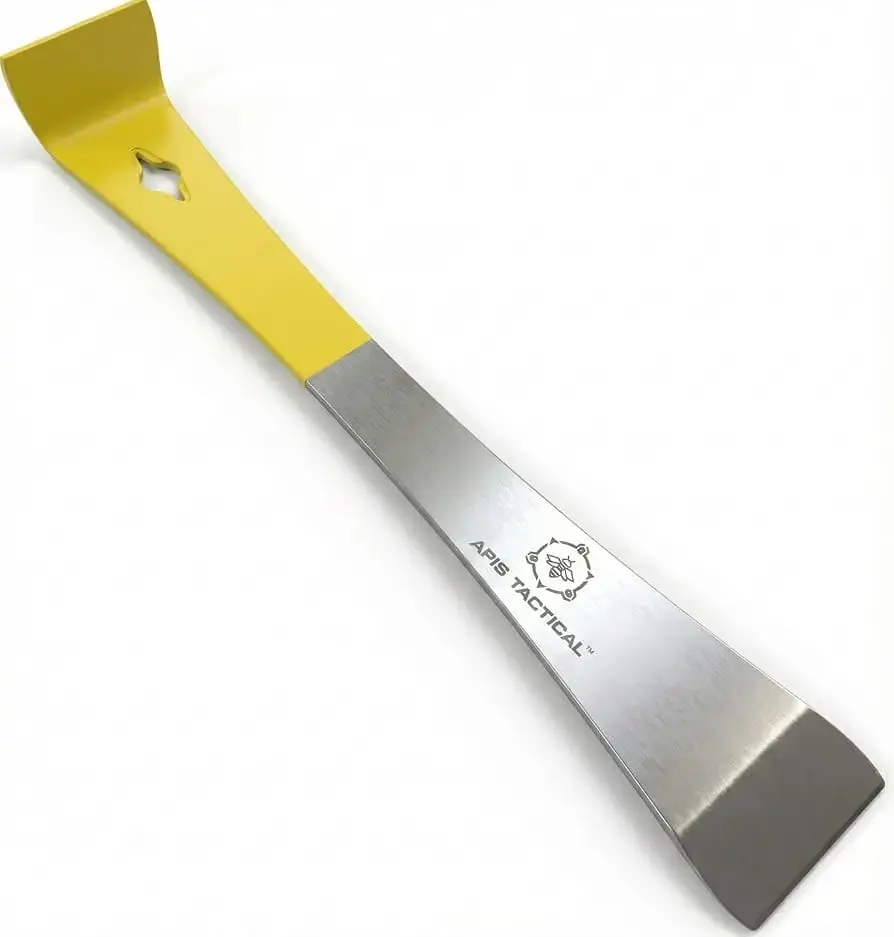 Apis Tactical Standard Hive Tool, 2.5mm Heat-Treated Stainless Steel Beekeeping Tool, Bee Hive Scraper with Textured Grip for Pry, Scrape & Lift