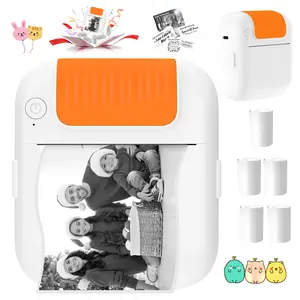 Label Maker Sticker Printer Portable Mini Bluetooth Label Printer Mini Thermal Sticker Printer for Home Kitchen School Office Mini Portable Printer Inkless Thermal Printer Ink-Free Sticker Machine Ideal for DIY Crafts Journaling Study Work Labels