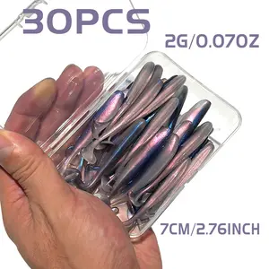 Paddle Tail Soft Fishing Lures, 10/30pcs Set, Durable Artificial Plastic Wobblers, Ideal for Saltwater & Freshwater Fishing, Fishing Accessories