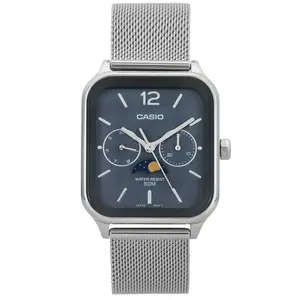 Casio Moon Phase Watch in Silver & Grey
