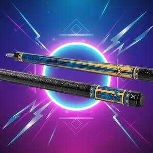 EVO LUNA Pool Cue — Sapphire Gate Edition with Synthetic Leather Wrap, Glass Fiber Hybrid Pro Taper Shaft, TIME 3 12.5mm Tip, Carbon+Glass Butt, 3/8-10 Stainless Ultra-Stiff Joint, 19–19.5oz, Weight Adjustment, Joint Protector