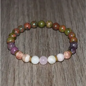 Fertility Bracelet, Moonstone Bracelet, Rose Quartz Bracelet, Lepidolite Bracelet, Unakite Bracelet, Fertility Gift, Pregnancy Bracelet
