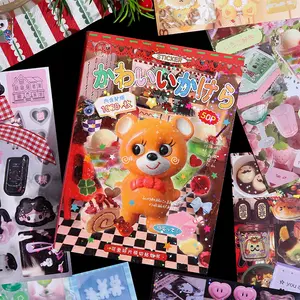 30、50 Pieces Of Japanese Ancient Comic Style Material Handbook Decorative Stickers 800+/Book Cute cartoon ins style Design