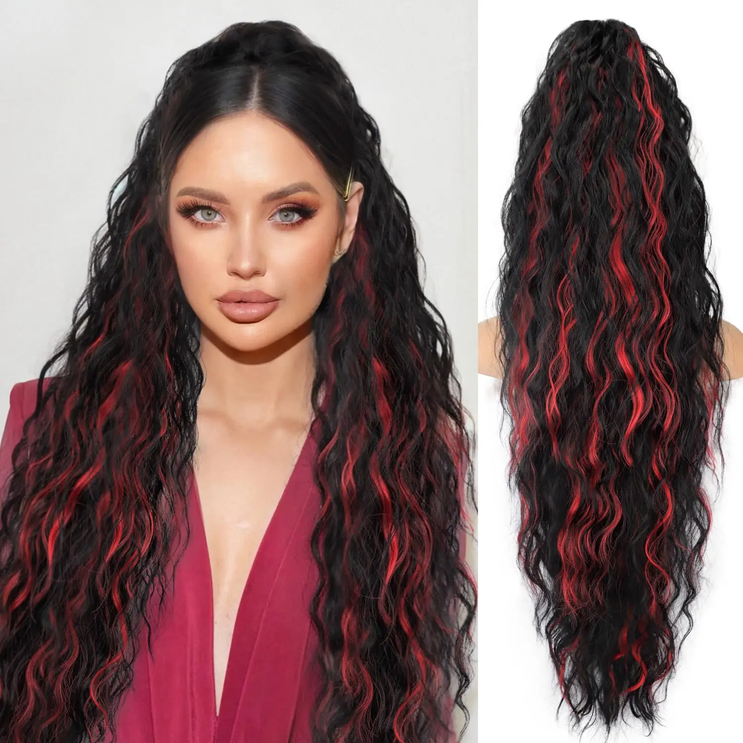 30inch Black Mix Red