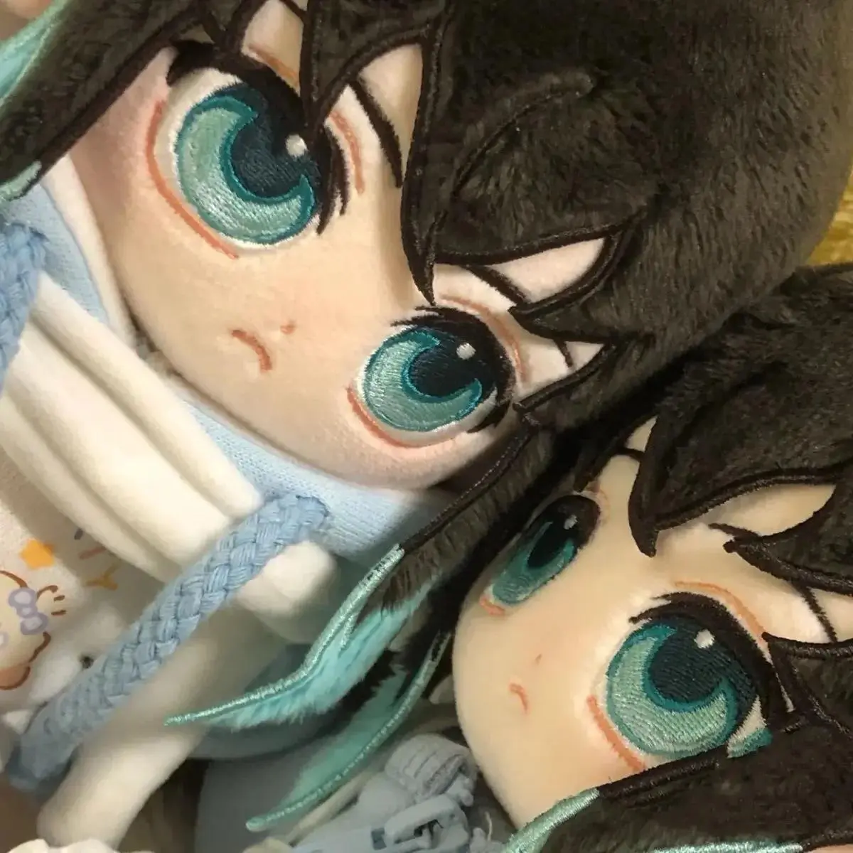 20 Cm Stuffed Plush Kimetsu No Yaiba Tokitou Muichirou Anime Cosplay Attribute Plush Figures Dress-up Cotton Doll Cartoon Gift