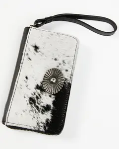 Laredo Hair-on Cowhide Wristlet Wallet