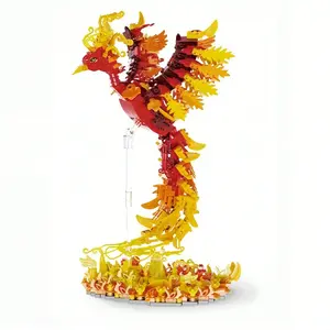 Premium Phoenix/fire Phoenix Model Building Set, Complex Multicolor Abs Plastic, Perfect for Living Room Desk Decor, Holiday Gift