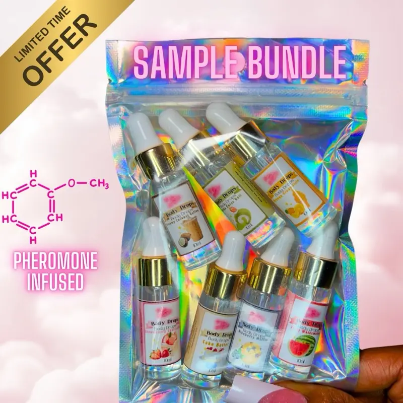 (NEW!) Juicylicious Drops 5ml Sample Bundle - Limited Edition Body Oil sample size