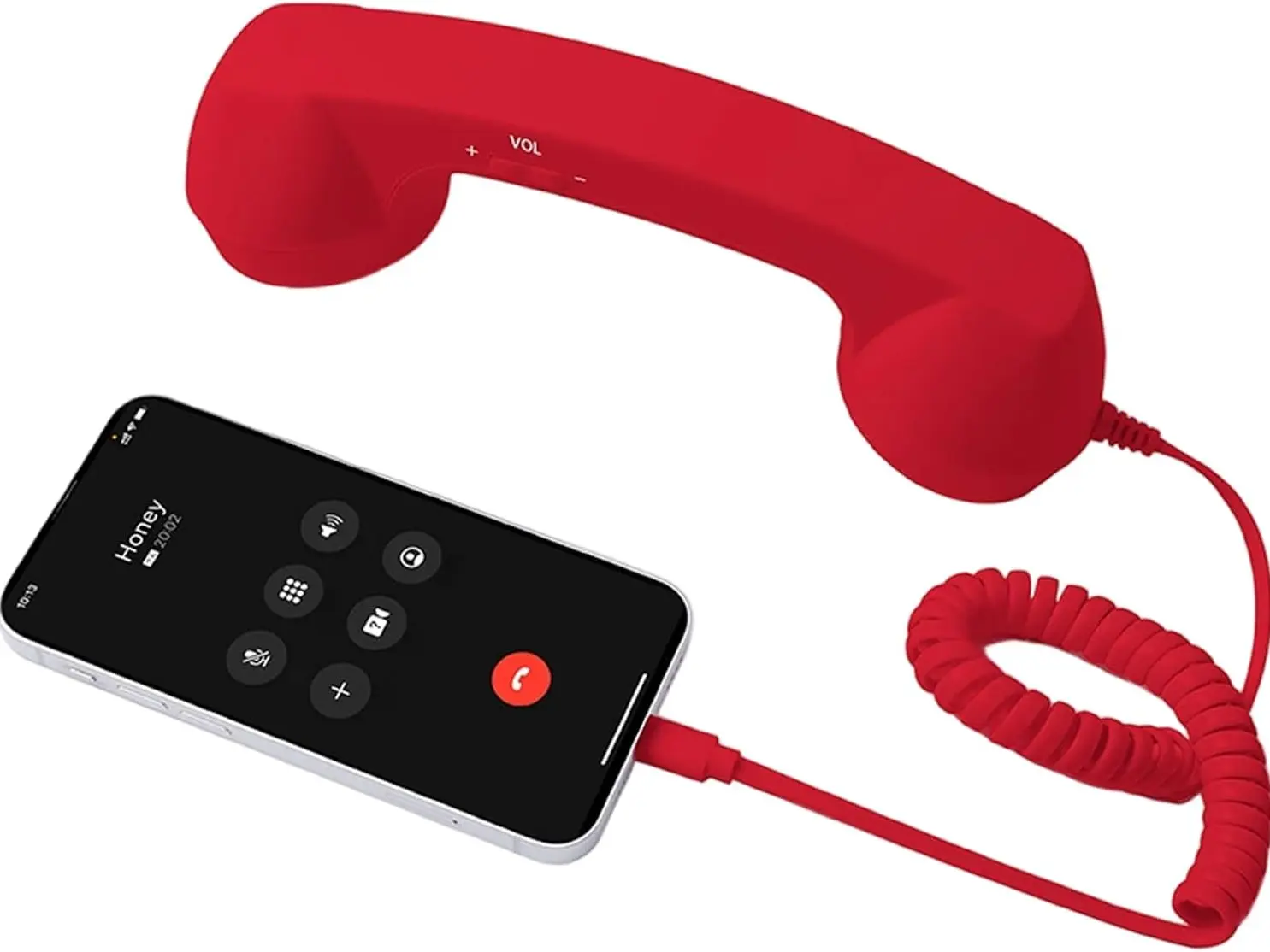 Vintage Retro Telephone Handset, Cell Phone Receiver MIC Microphone Speaker for Cellphone, Smartphone and Computers, Old Telephone Headse with 3.5 mm Socket
