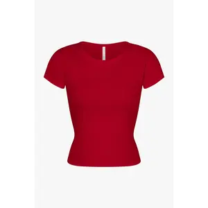 PERFECT T-SHIRT IN CHERRY POINTELLE