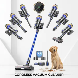 Cordless Vacuum Cleaner, Upgraded 650W 55KPA 70Mins Cordless Stick Vacuum Cleaner with Self-Standing and Touch Screen, Anti-tangle Wireless Vacumm, Vacuum Cleaners for Home/Pet Hair/Carpets/Floors