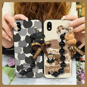 Black pearl pendant protective case Phone Case For ZTE Blade A7 2019 soft case Dirt-resistant Back Cover Waterproof cute Cartoon Anti-knock silicone Simplicity