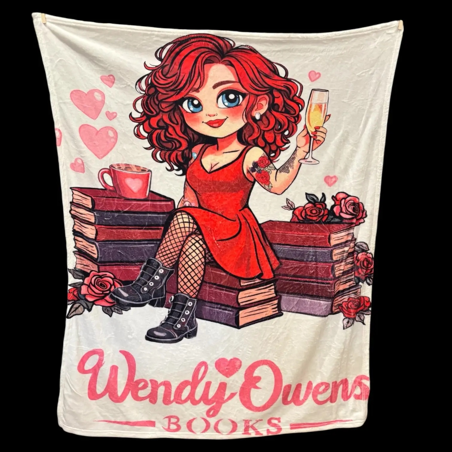 Character Blanket | 40"x50" Cozy Reading Throw | Wendy Owens Books