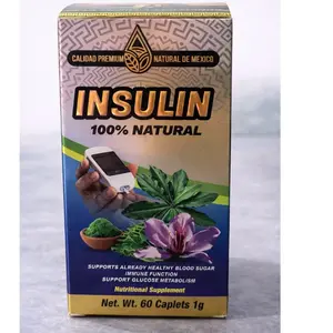 Insulina 100% Natural Supplement 60 Caplets 1g - Supports Healthy Blood Sugar & Glucose Metabolism - Premium Quality