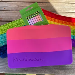 Personalized Jelly Pop Fidget Flexible Pouch with Laser Engraved Name or Phrase