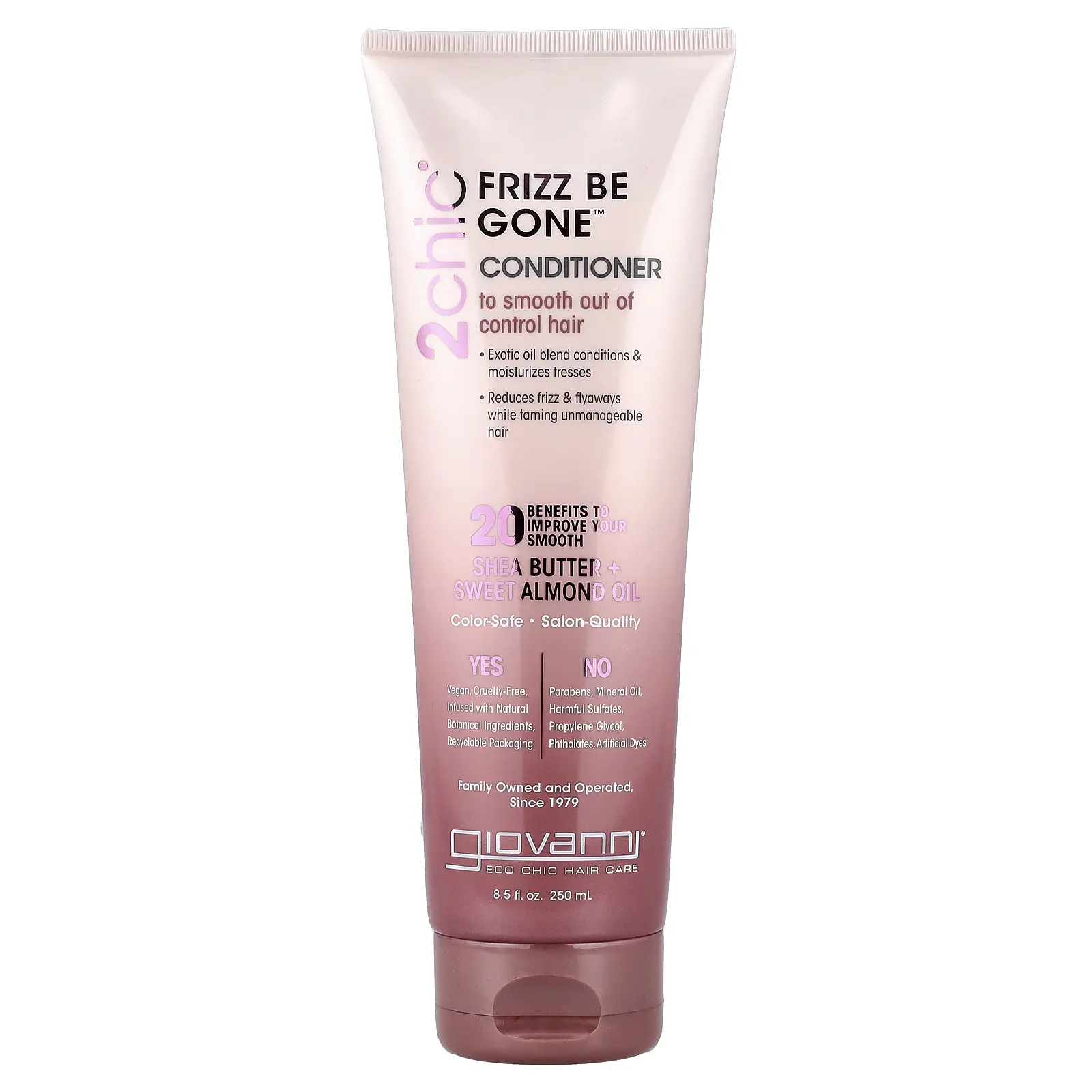 Giovanni 2chic®, Frizz Be Gone™ Conditioner, Shea Butter + Sweet Almond Oil, 8.5 fl oz (250 ml)