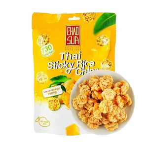 CHAO SUA Mango Sticky Rice Crispy Rice Snack 90g - Authentic Thai Flavor, Sweet & Savory Crunch