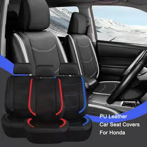 For Honda CR-V CRV Car Seat Covers, Breathable Full Set 40/60 Split Front and Rear Bench Seat Protectors Universal Fit for Most