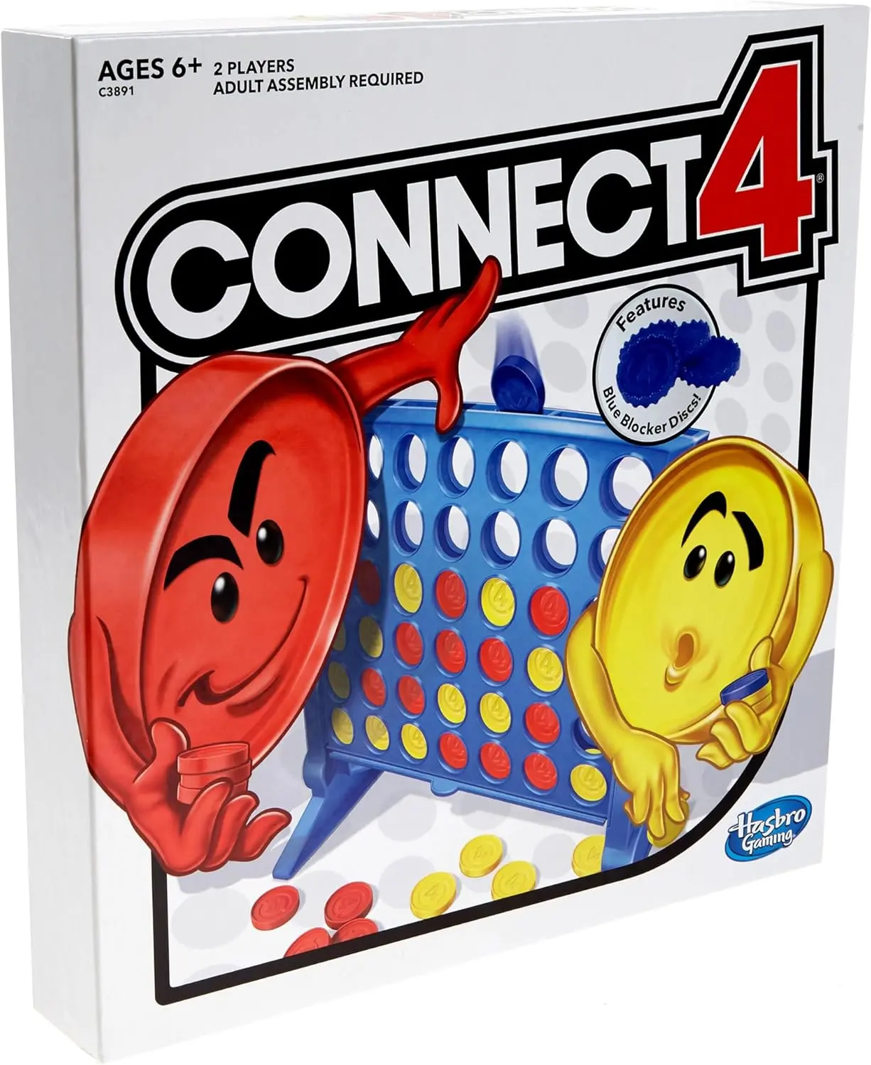 Connect 4 Strategy Board Game, Family-Friendly Tabletop Game for Ages 6+