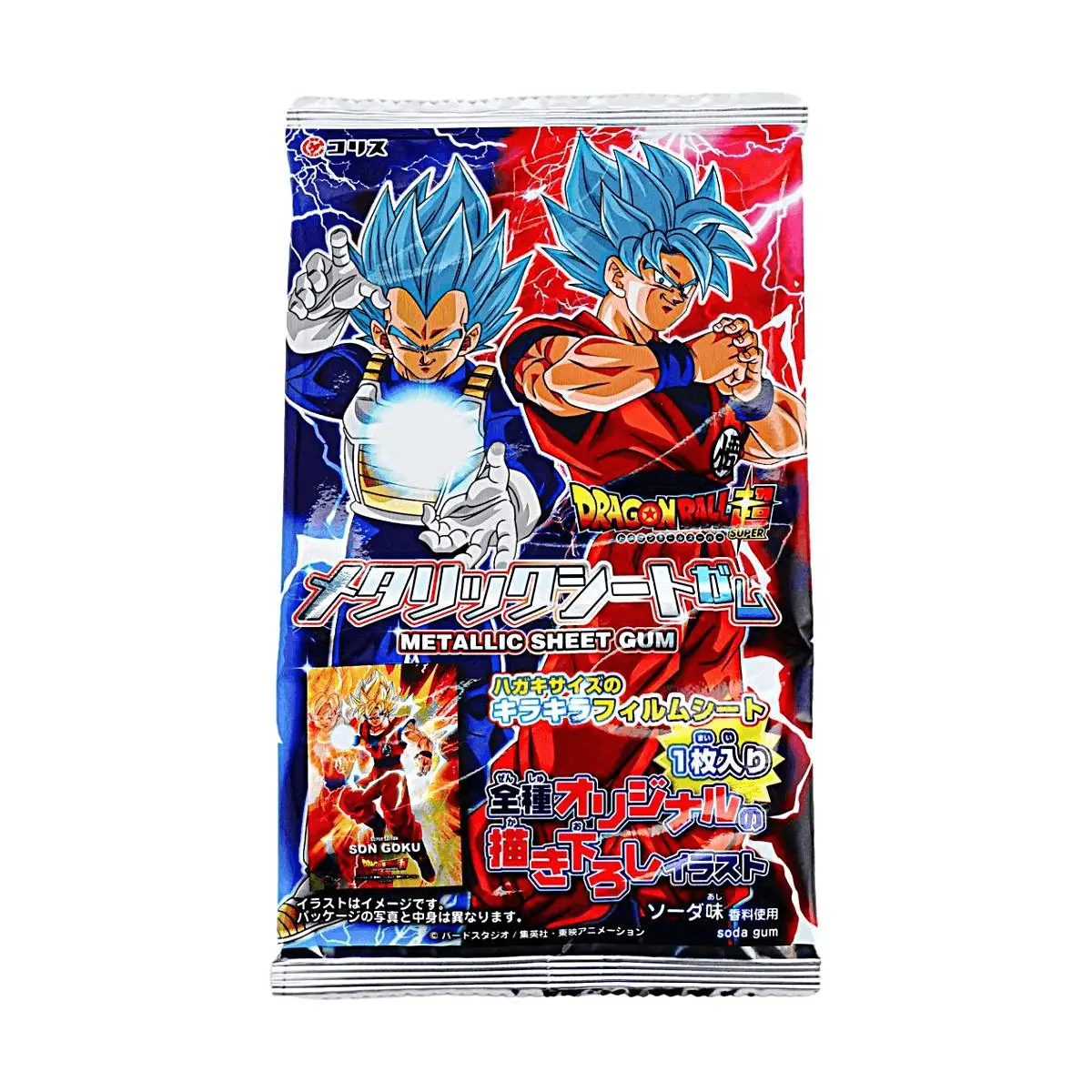 CORIS Dragon Ball Z Metal Stickers Gum - Collectible Japanese Candy