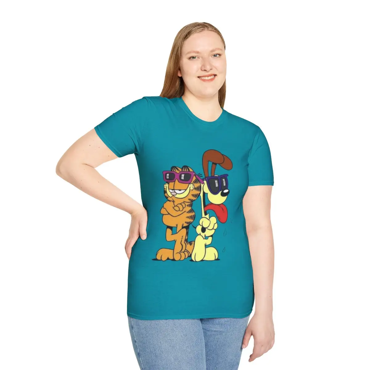 Garfield And Odie Short Sleeve T Shirt Cotton Top