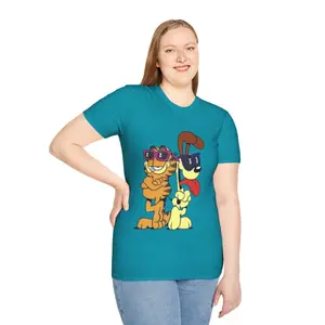 Garfield And Odie Short Sleeve T Shirt Cotton Top