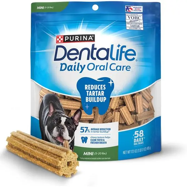 DentaLife Dental Dog Treats for Small Dogs 5–20 lbs – 58 Chews 17.1 oz Chicken Flavor Oral Care & Tartar Control