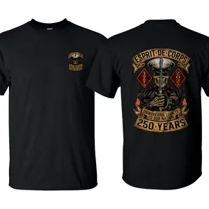 Esprit De Corps - Unwavering loyalty to our Nation 250 Years Side Action Tee, Patriotic Military Graphic Tee, Perfect Gift for Veterans and Soldiers, Unisex Cotton Short Sleeve Shirt for Daily Wear, Outdoor Activities & Casual Street Style