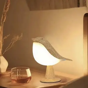 Rechargeable Touch Dimmable LED Bird Light Lamp, Reading & Night Use, 3 Color Temperatures Options, Stylish Home Decor Lighting, Nightstand Lamp