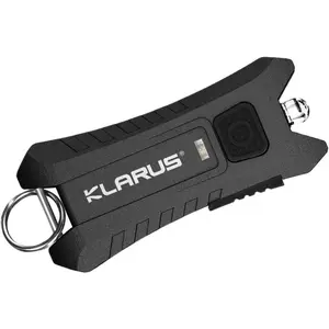 klarus Mi2 Mini LED Keychain Flashlights, Super Lightweight & Small Rechargeable 40 Lumens EDC Flash Light with Built-in Battery and USB Cable(Black)