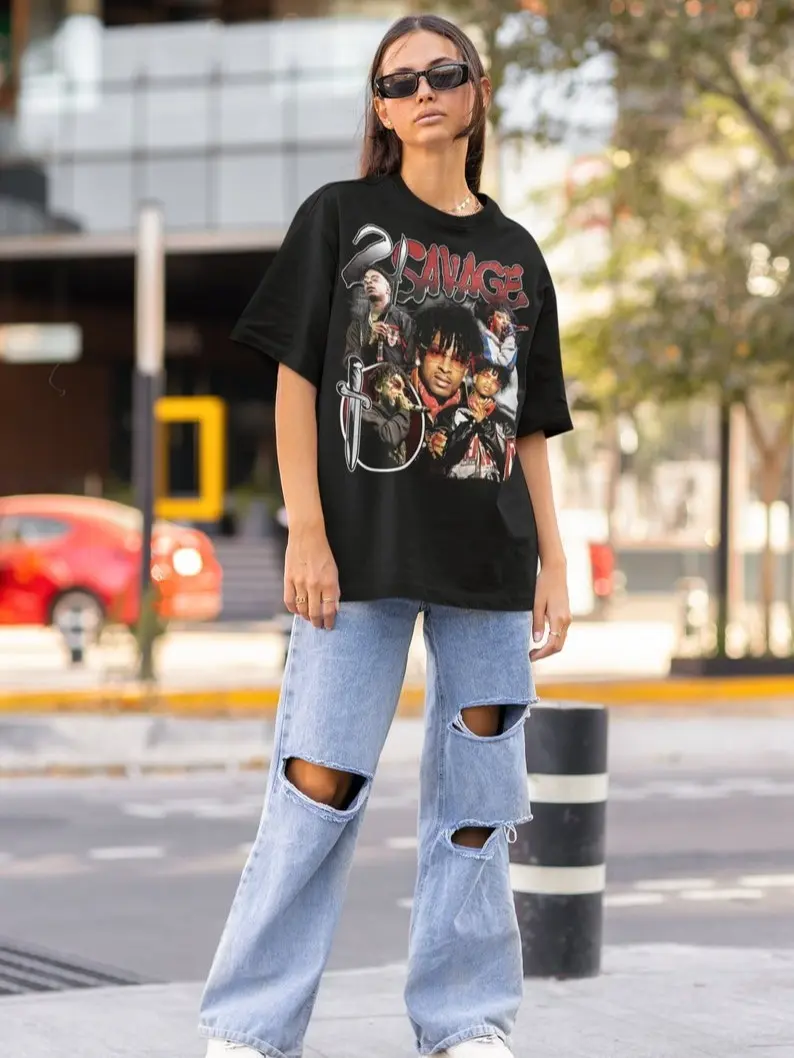 Limited 21 Savage Vintage 90s T-Shirt, Gift For Woman and Man Unisex T-Shirt
