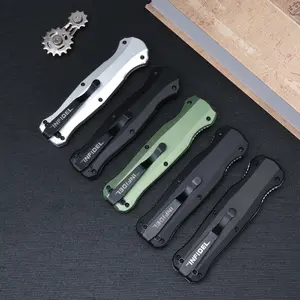Pagan outdoor folding knife, pure aluminum handle, D2 high hardness corrosion-resistant blade, outdoor camping, driving, fishing EDC tool cutting, a great gift item