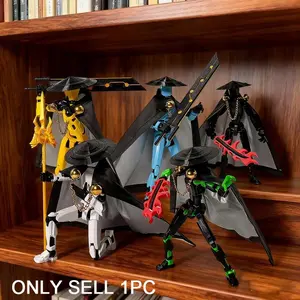 T13 Action Figure - Articulated Figures Realistic Multi Jointed Poseable Ninja Assassin Model, Art Collection with Equipment and Cape, Anime Lover Desktop Decor