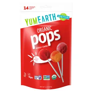 YumEarth Organic Pops, Assorted, 14 Individually Wrapped Pops, 3.1 oz (87 g) YumEarth Organic Pops, Assorted, 14 Individually Wrapped Pops, 3.1 oz (87 g)