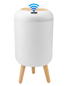 Nordic style automatic induction trash can, waterproof & space-saving, motion sensor design for bathroom bedroom office
