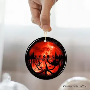 Welcome to the Upside Down Ceramic Ornament | Stranger Things Holiday Ornament| Christmas Tree Decor| Christmas Gift