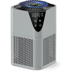 Air Purifiers for  Large Room up to 1750 Sq Ft, H13 True HEPA  Purifiers for Bedroom, 25dB Quiet with  Diffuser for , Bedroom,Office (Gray)