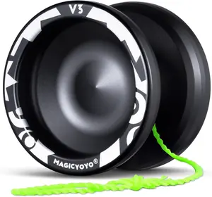 V3 Yoyo for Kids 8-12 or Above, Responsive Yoyo Professional with Dual Function, Professional Trick Yo yo for Adults with 12 Yo-yo Strings, KK Bearing, Bearing Puller, Axle,Case Bag -Black