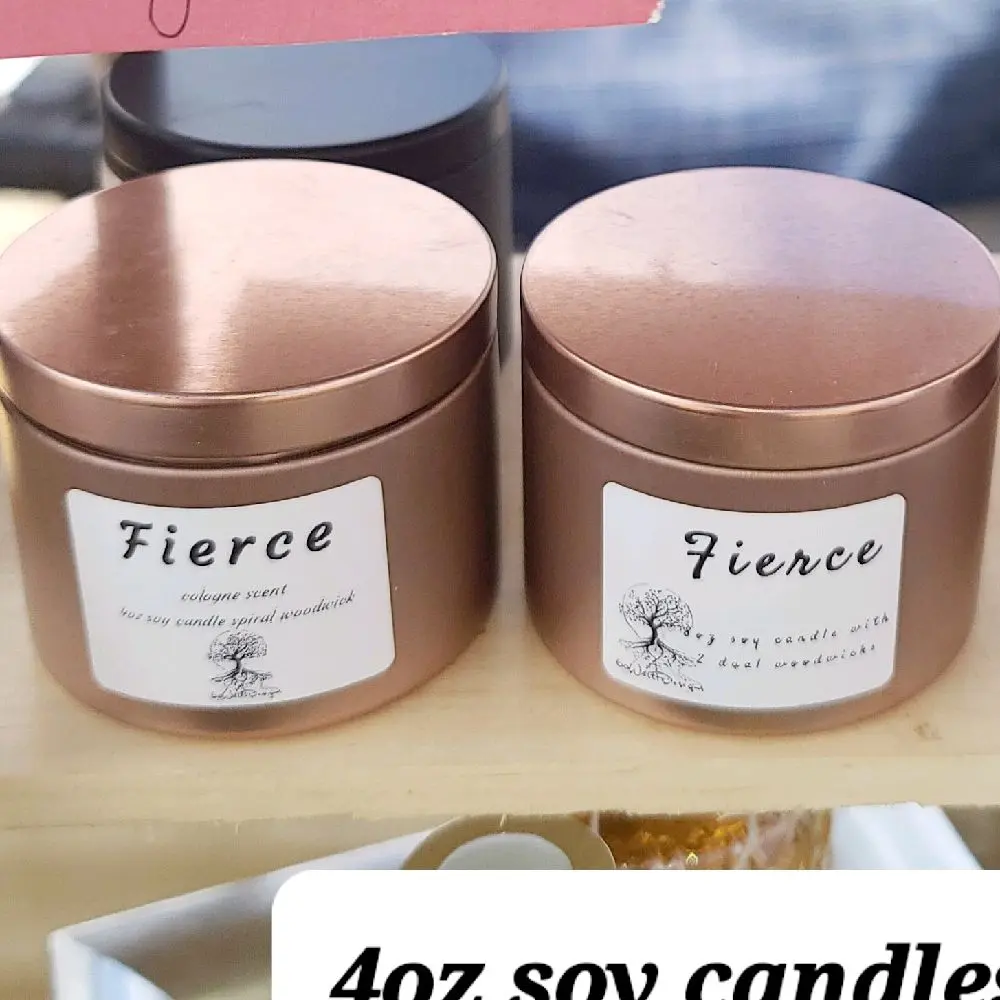 4oz Soy Candle in 'Fierce' cologne scent
